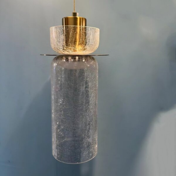 H12CM Cracked Glass Pendant Light - 图片 5