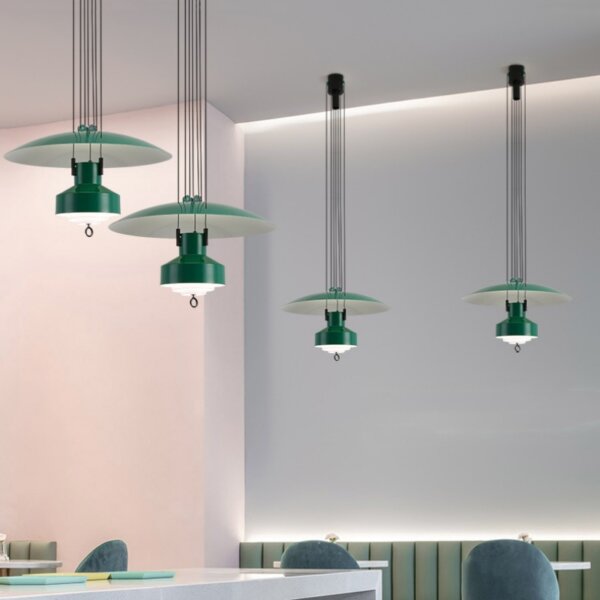H80-200CM Black Green Red Hardware Pendant Lamp - 图片 5