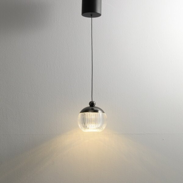 H14cm Retro Acrylic Ball Pendant Light - 图片 6