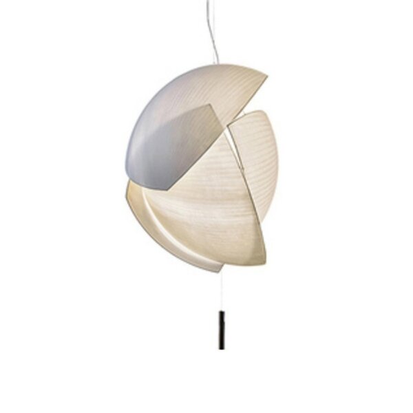 D60CM Fan-Shaped Silk Pendant Light - 图片 6