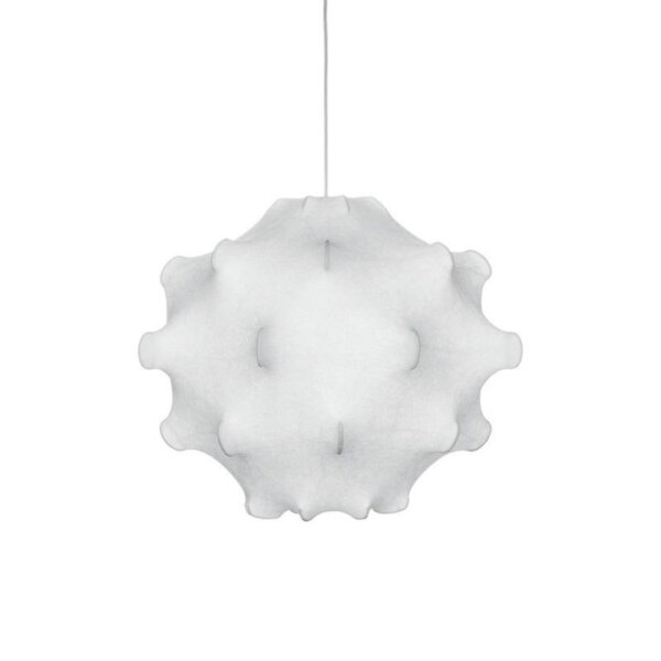 E27/E26 White Wave Silk Pendant Light - 图片 6