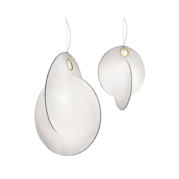 H74CM White Artificial Silk Pendant Lamp - 图片 6