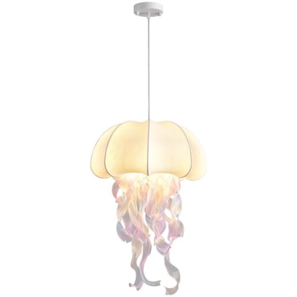 D50cm Jellyfish Silk Pendant Light - 图片 6