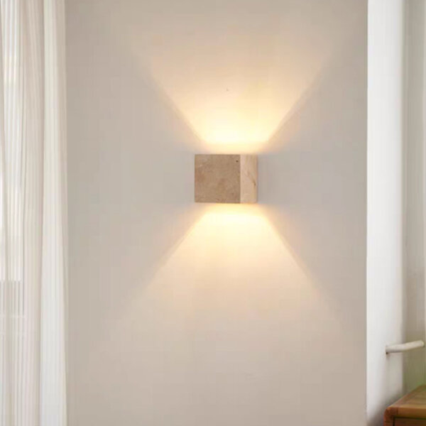Wabi-Sabi Style LED Stone Wall Lamp - 图片 6