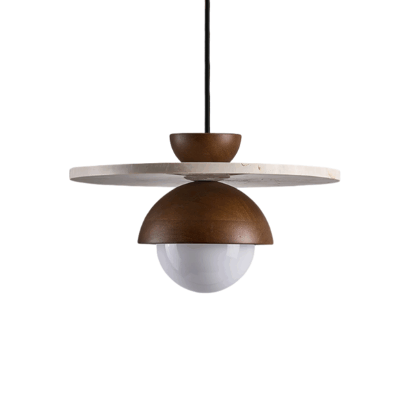 G9 Wooden Stone Pendant Light - 图片 6