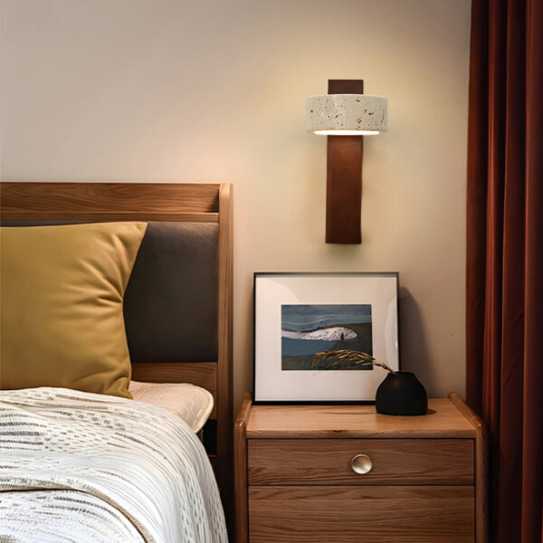 Wood Yellow Stone LED Wall Light - 图片 6