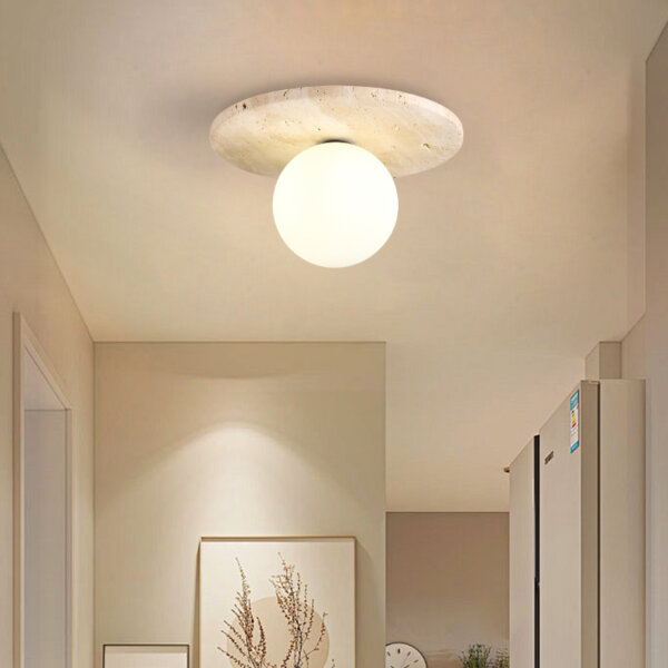 LED Yellow Stone Small Ceiling Light - 图片 6