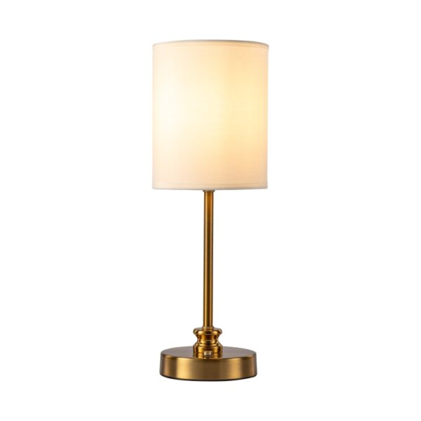 H37cm Fabric Antique Brass Table Lamp - 图片 6