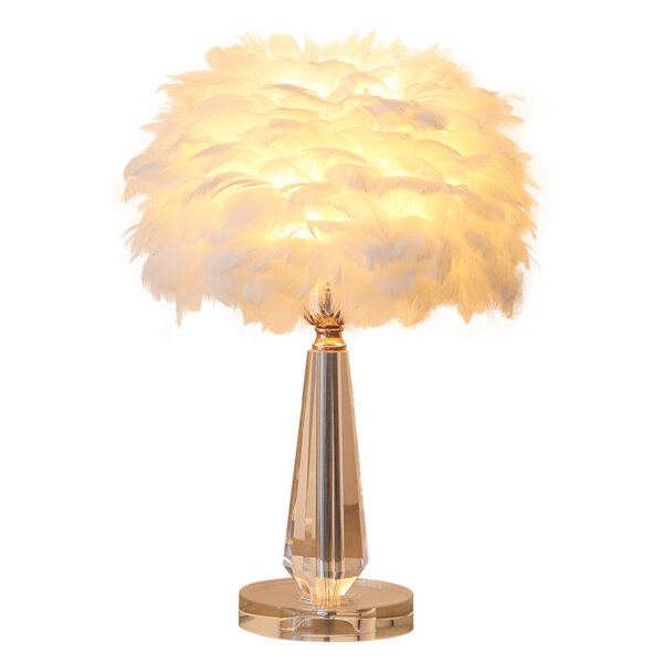 D30CM Crystal Feather Table Light - 图片 6