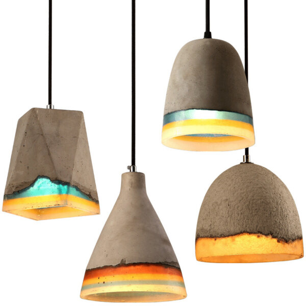 Concrete Resin Cement Pendant Lamp - 图片 6