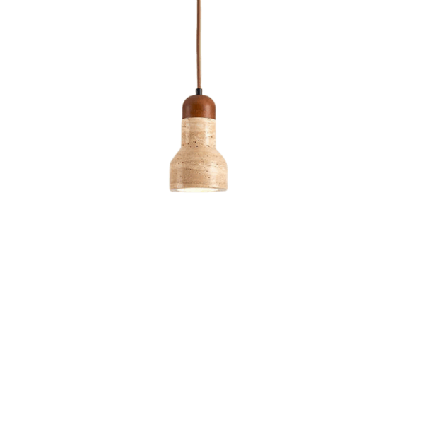 H18cm Natural Stone LED Pendant Lamp - 图片 6