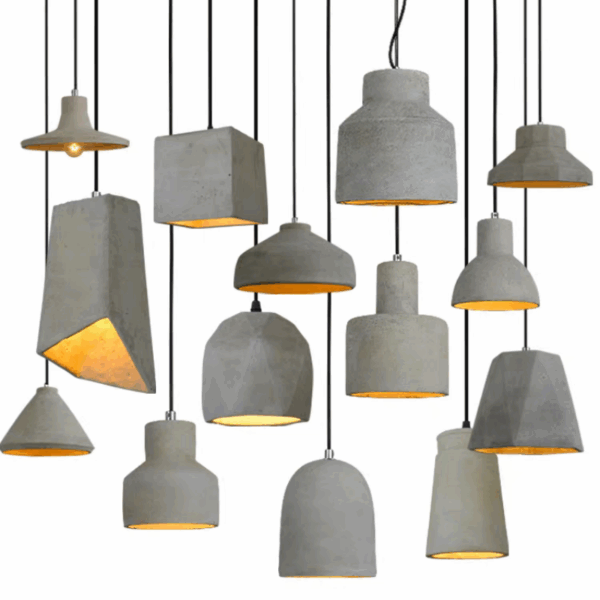 Cement LED Hanging Pendant Lamp - 图片 6