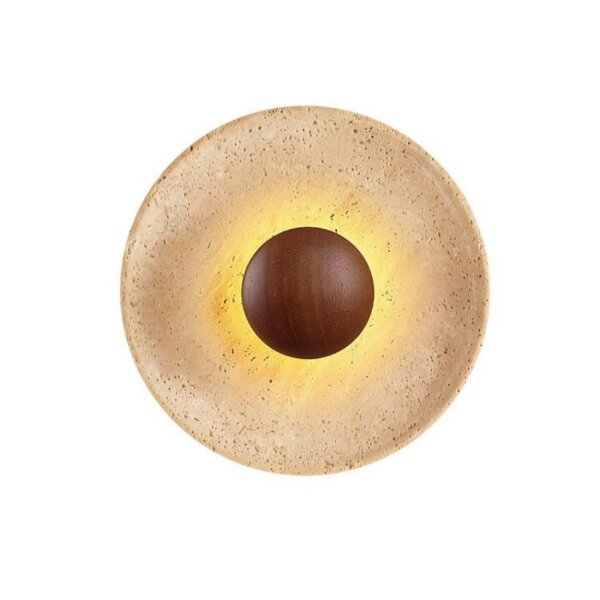 D25cm Natural Stone Wall Light - 图片 6