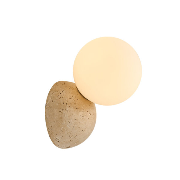 G9 Travertine Round Ball LED Wall Lamp - 图片 6