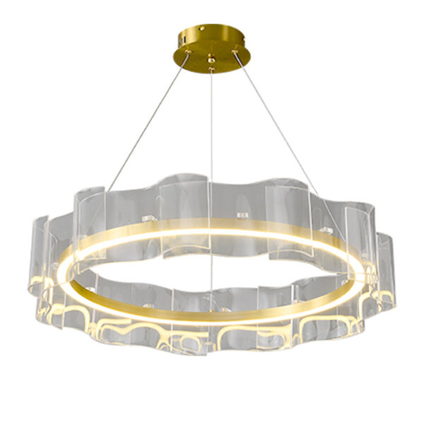 D100CM Silicone Wave Acrylic Pendant Light - 图片 6