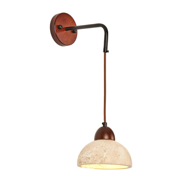 D15cm Natural Stone Ball Wall Light - 图片 6