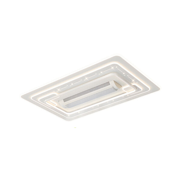 PC LED Leafless Ceiling Fan Light - 图片 6