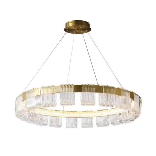 D100CM Copper Aluminum Ring Pendant Light - 图片 6