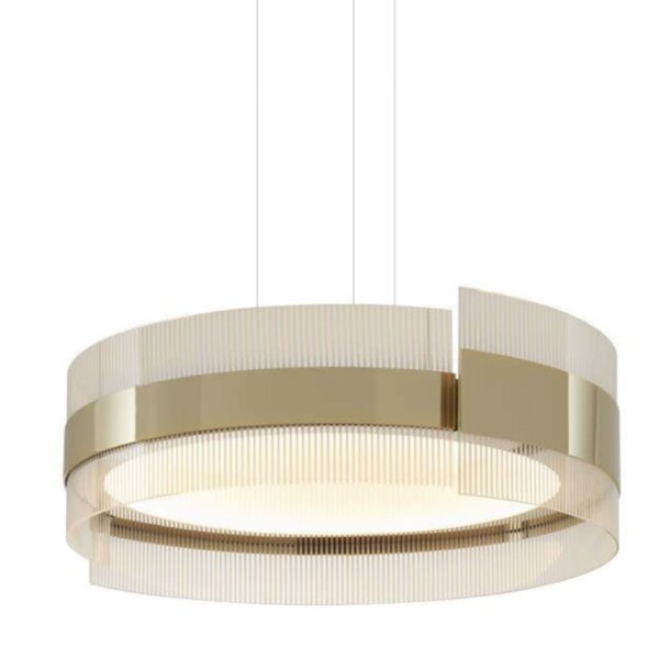 H28CM Golden Acrylic Stainless Steel Pendant Lamp - 图片 6