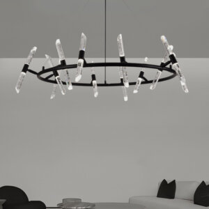 Iron Bubble Stick LED Pendant Lamp
