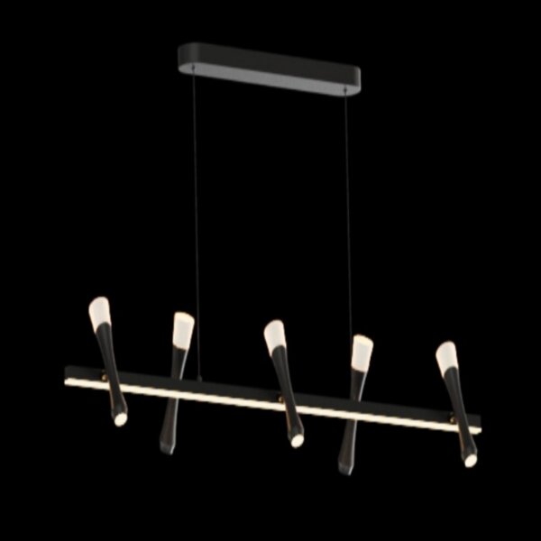 5-12 Heads Black Iron Pendant Light - 图片 2