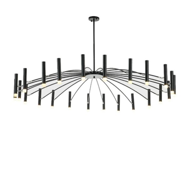 G9 Iron Large Black White Pendant Light - 图片 6