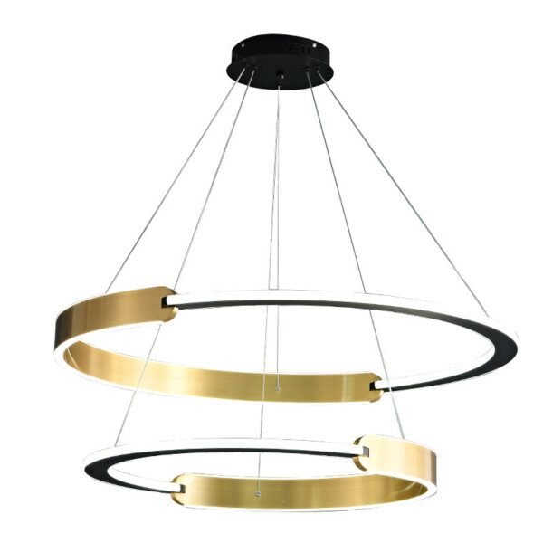 D120CM Aluminum Half Circle Black Pendant Lamp - 图片 6
