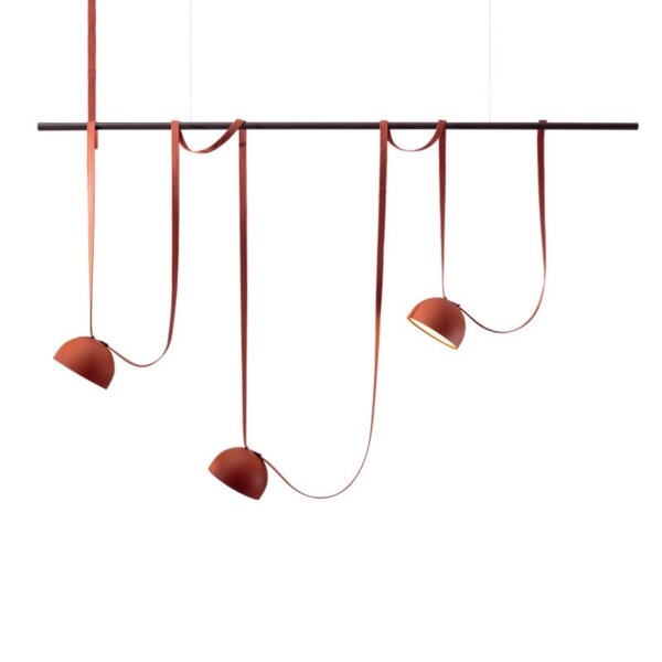 24W Belt Iron Orange Black Pendant Lamp - 图片 6