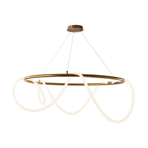 Long Strip Silicone Round Iron Pendant Lamp - 图片 6
