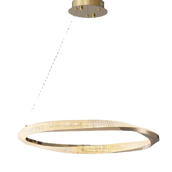 D100CM Ring Acrylic Aluminum Pendant Lamp - 图片 6