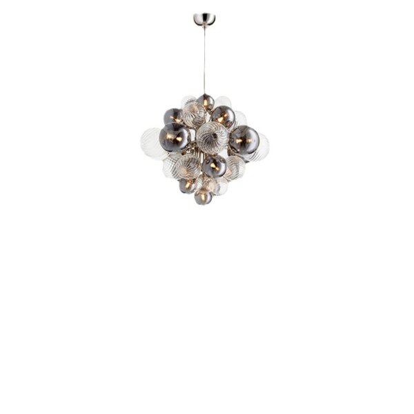 G9 Silver Glass Iron Pendant Light - 图片 6