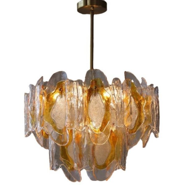 E14/E12 Amber Glass Pendant Lamp - 图片 6