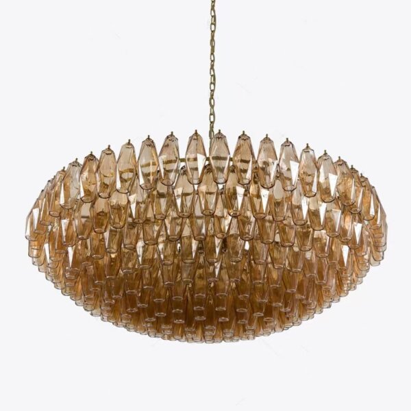 E14 Gold Chrome Red Glass Pendant Lamp - 图片 6