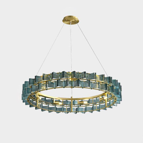 E14 Amber Blue Clear Glass Pendant Lamp - 图片 6