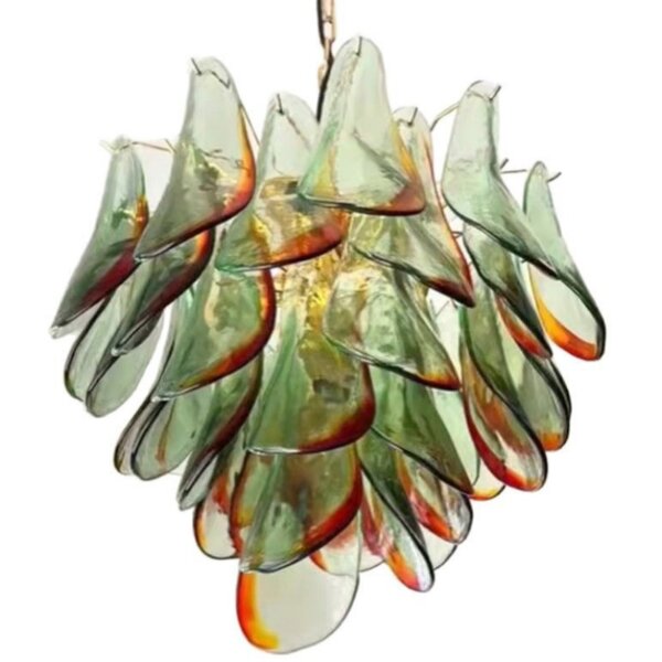 E14 Copper Green Glass Pendant Light - 图片 6
