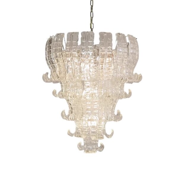7-13 Heads Pink Clear Glass Pendant Light - 图片 6