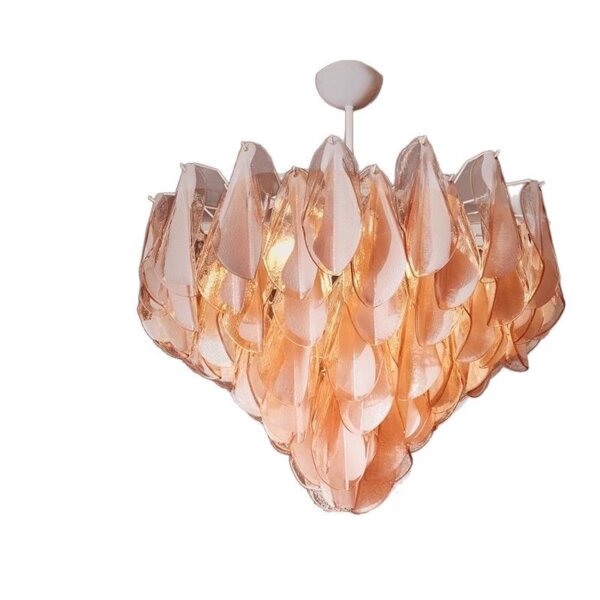 Green Pink Petal Glass Pendant Light - 图片 6
