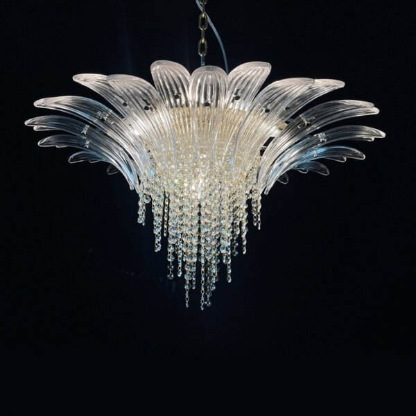 4-17 Heads Glass Crystal Pendant Lamp - 图片 6