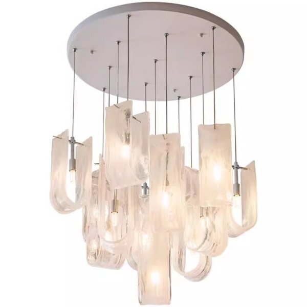 1-19 Heads U-shaped Glass Pendant Light - 图片 6