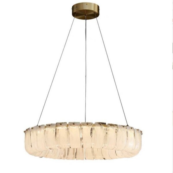 18-68 Heads Round White Glass Pendant Lamp - 图片 6