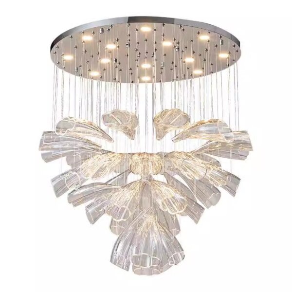 Petal Stainless Steel Glass Pendant Light - 图片 6