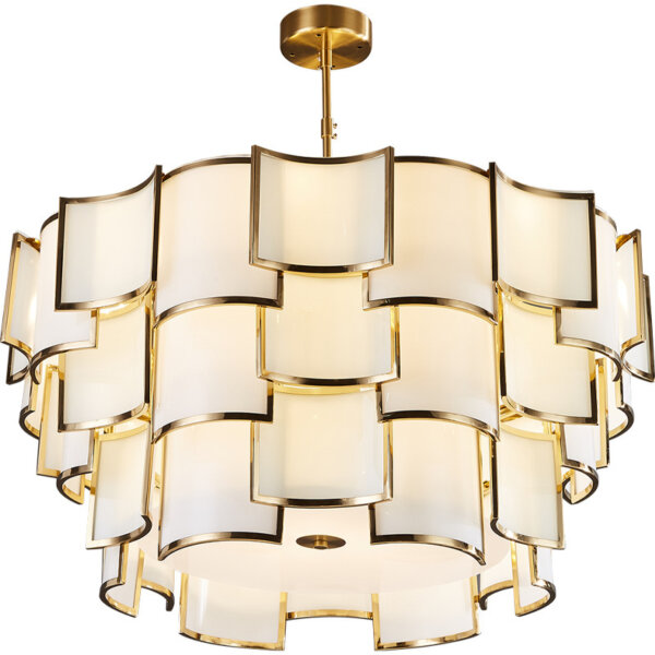 D60/80/100CM Gold Glass Pendant Lamp - 图片 6