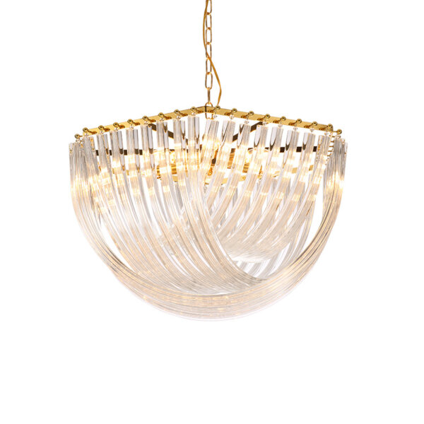 E14 Glass Elbow Copper Pendant Light - 图片 6