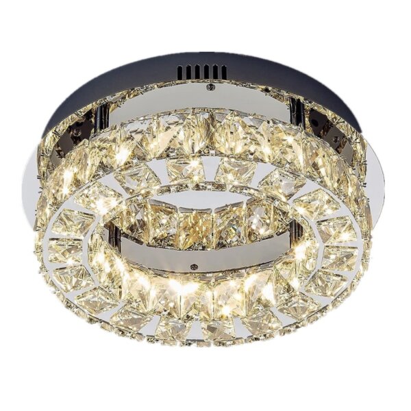 30W Round Crystal Ceiling Lamp - 图片 6