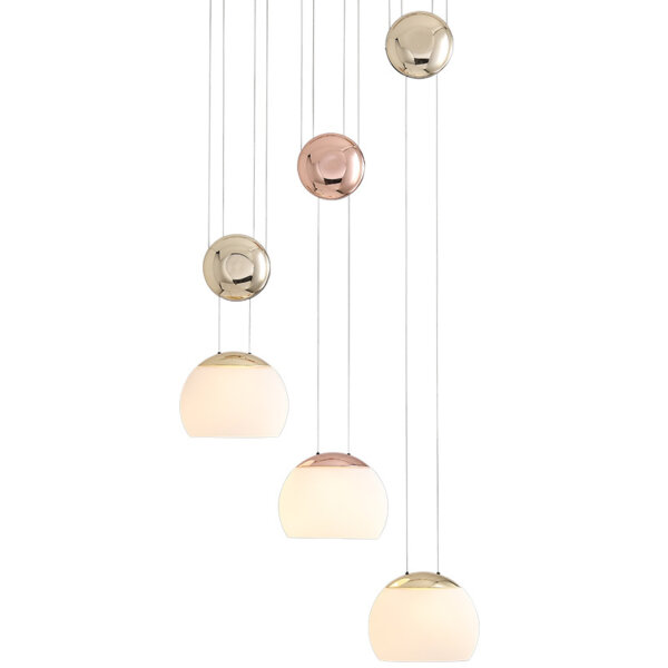 D10CM Adjustable Lift Glass Pendant Light - 图片 6