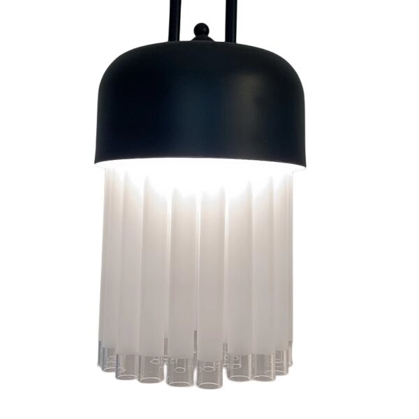 H183CM Black Hardware Glass Pendant Lamp - 图片 6