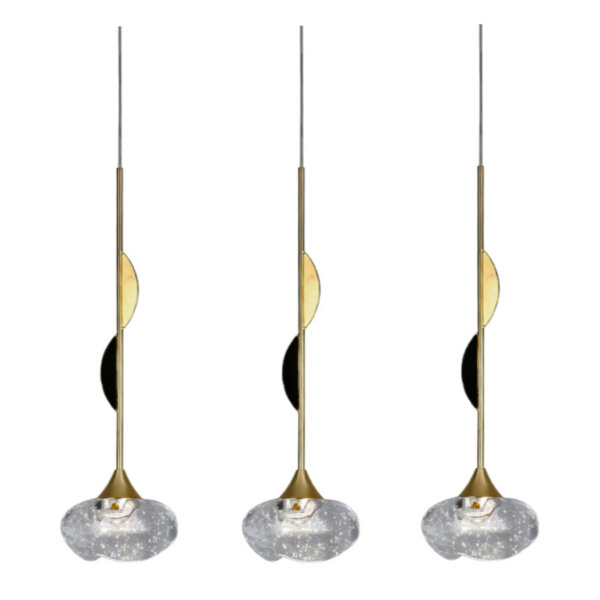 H36CM Golden Crystal Pendant Light - 图片 6