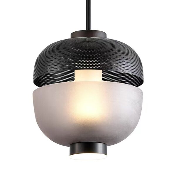 D24CM Glass Ball Black Pendant Lamp - 图片 6