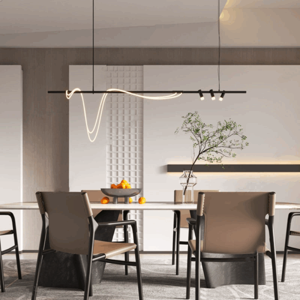 Long Strip Light Art Pendant Light - 图片 7