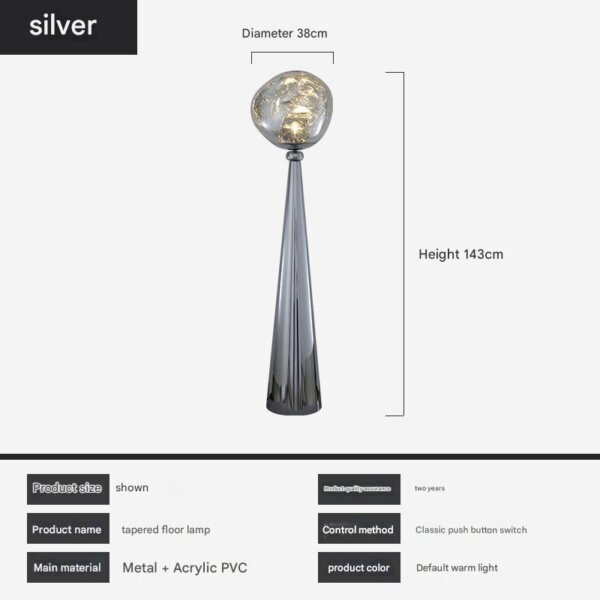 E27/E26 Lava Acrylic LED Floor Light - 图片 6